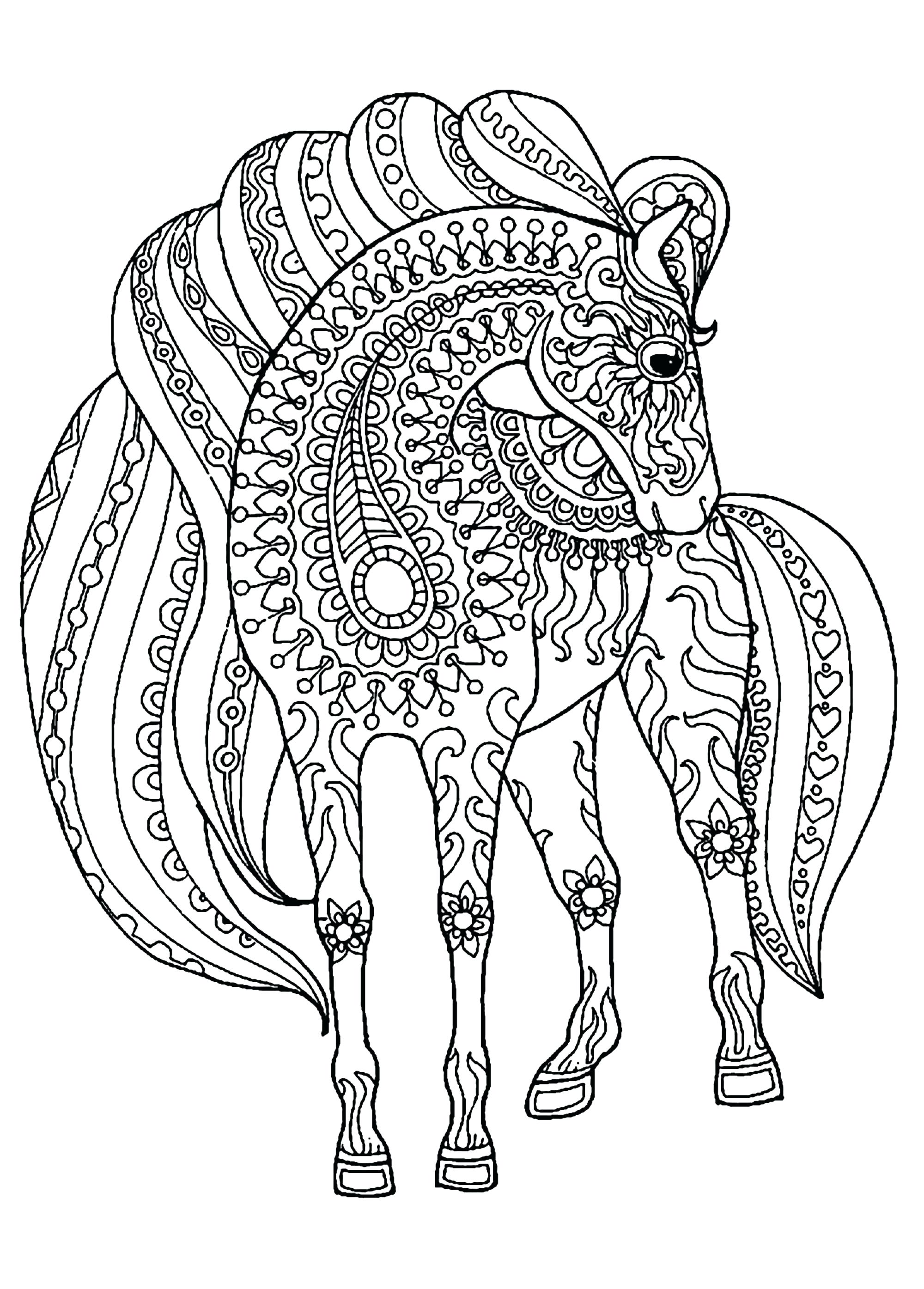 2000x2790 Coloring Page ~ Animal Mandala Coloring Pages Majestic Horse