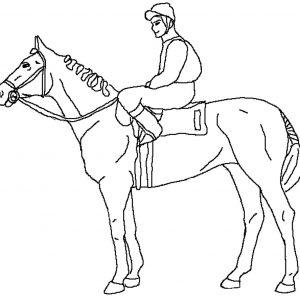 300x300 Coloring Pages Race Horses Best Of Jockey In A Horse Racing