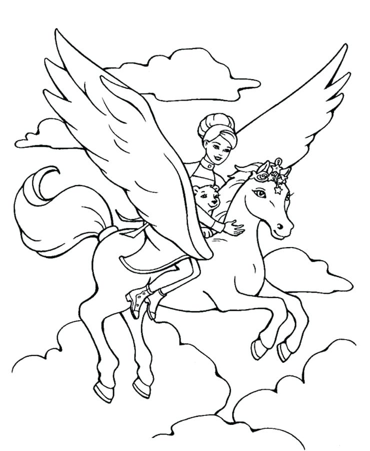740x900 Free Printable Horse Coloring Pages For Kids Flying Horse Coloring