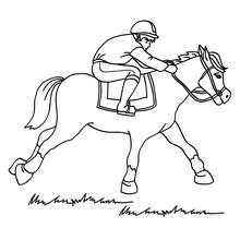 220x220 Horse Racing Coloring Pages