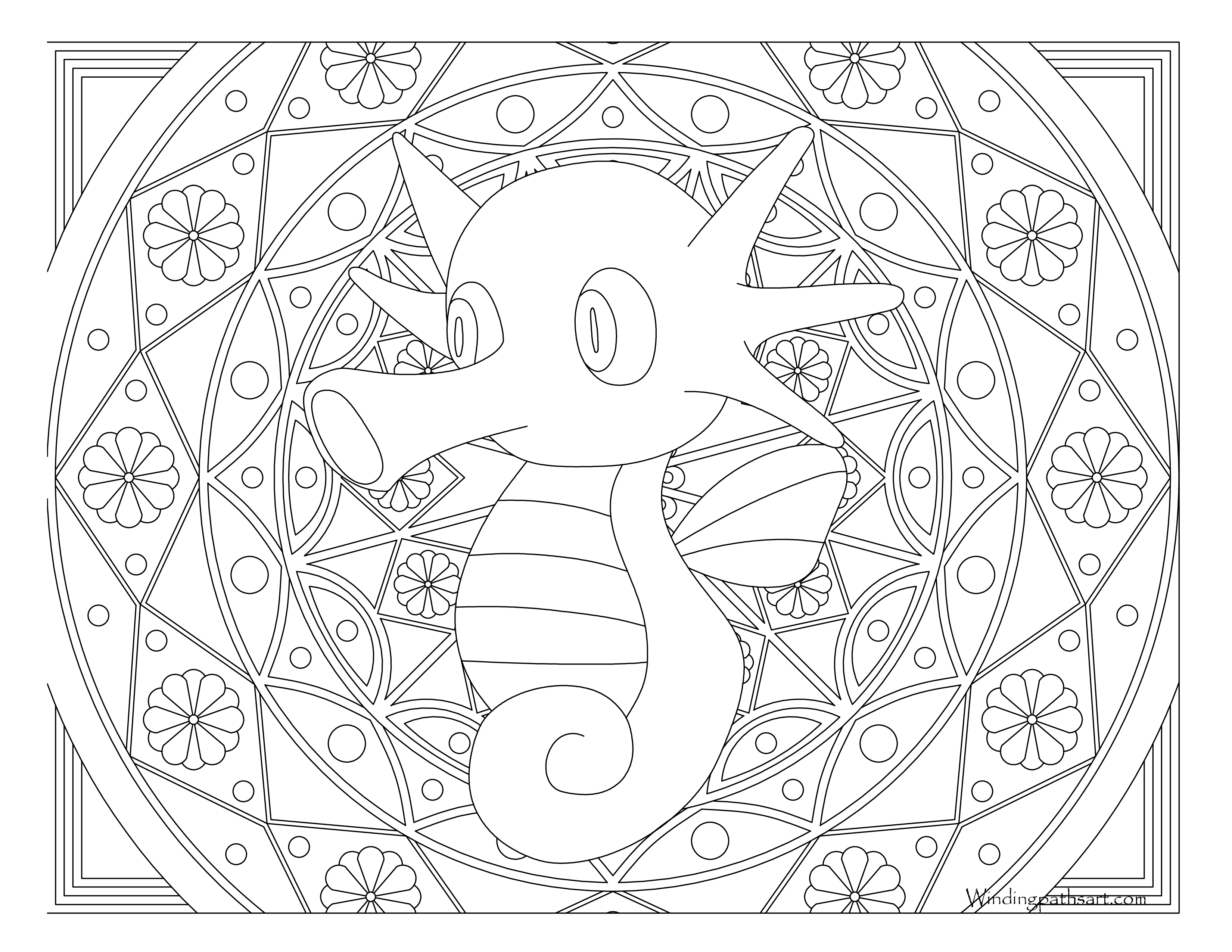 Horsea Coloring Pages