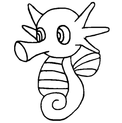 398x400 Pokemon Horsea Pokemon Coloring Pages Pokemon