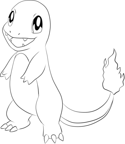 418x480 Charmander Coloring Page From Generation I Pokemon Category