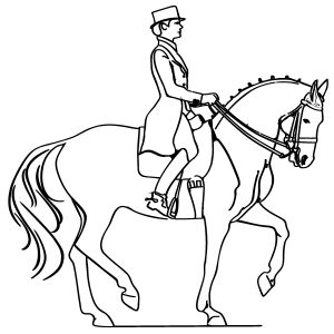 Horse And Rider Coloring Page 300x300 Horse And Rider Coloring Page