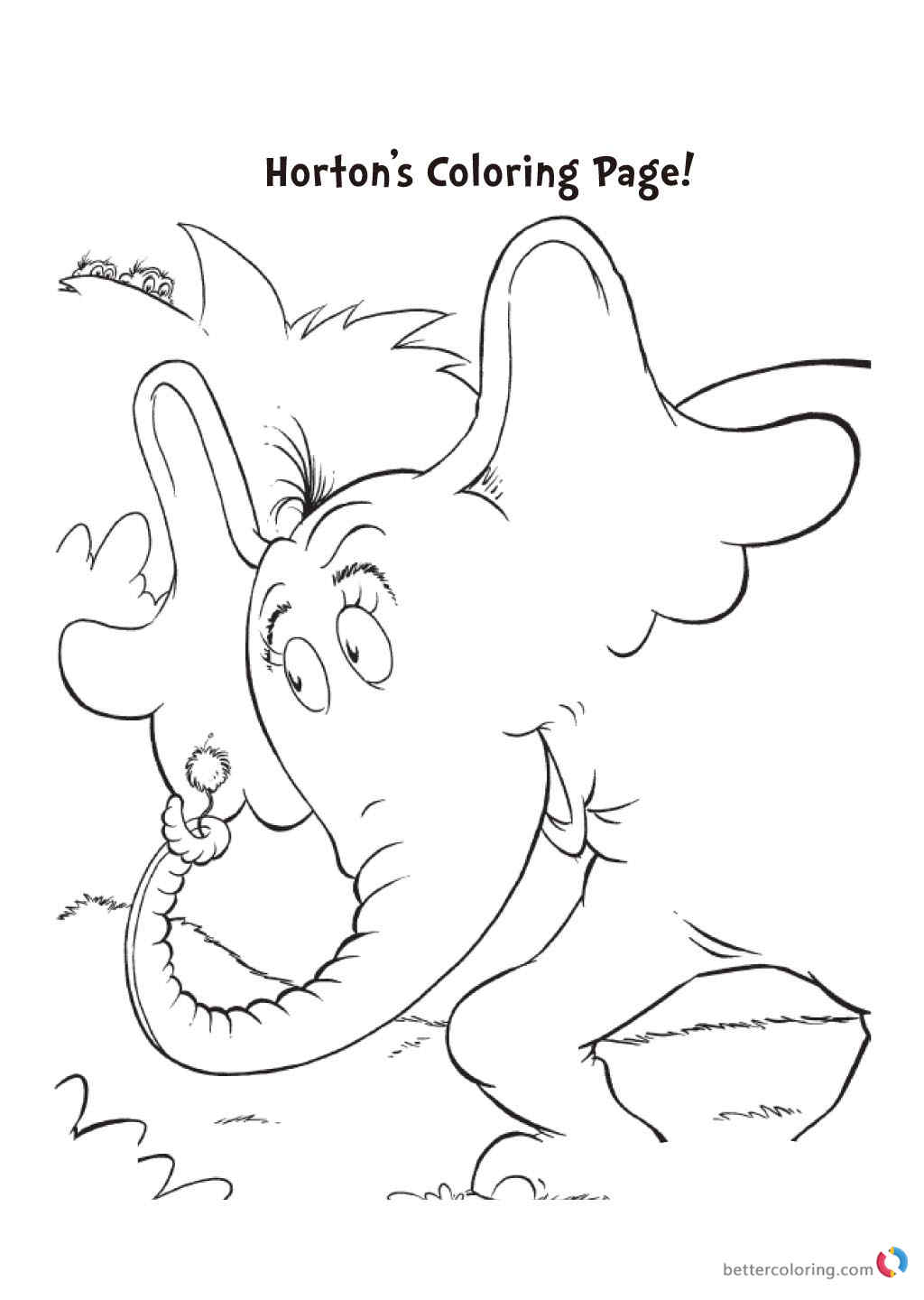 1024x1440 Dr Seuss Coloring Pages Horton