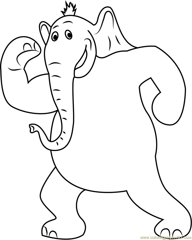 800x1001 Horton Showing Body Coloring Page