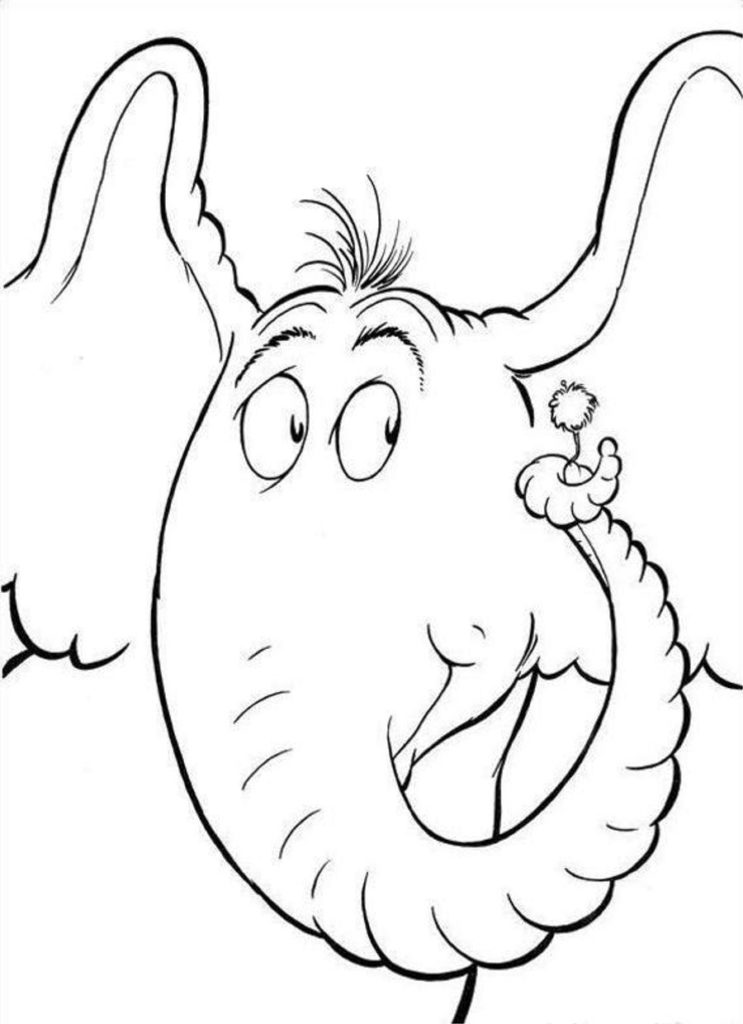 743x1024 Printable Dr Seuss Round Elephant Horton Coloring Pages Lifesupp