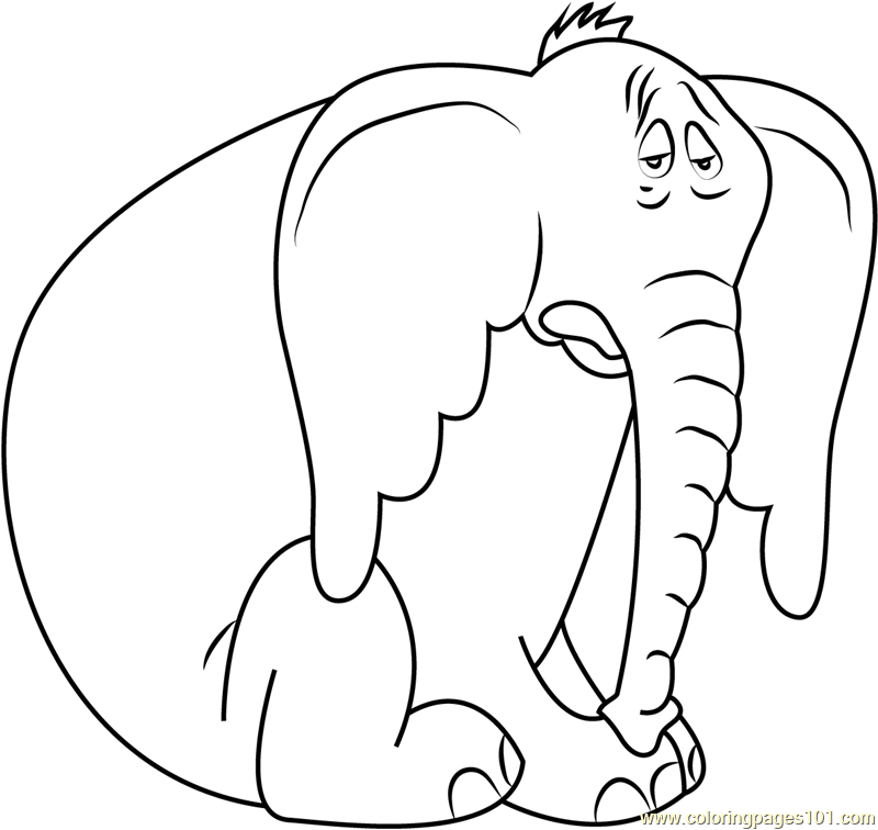 800x756 Sad Horton Coloring Page