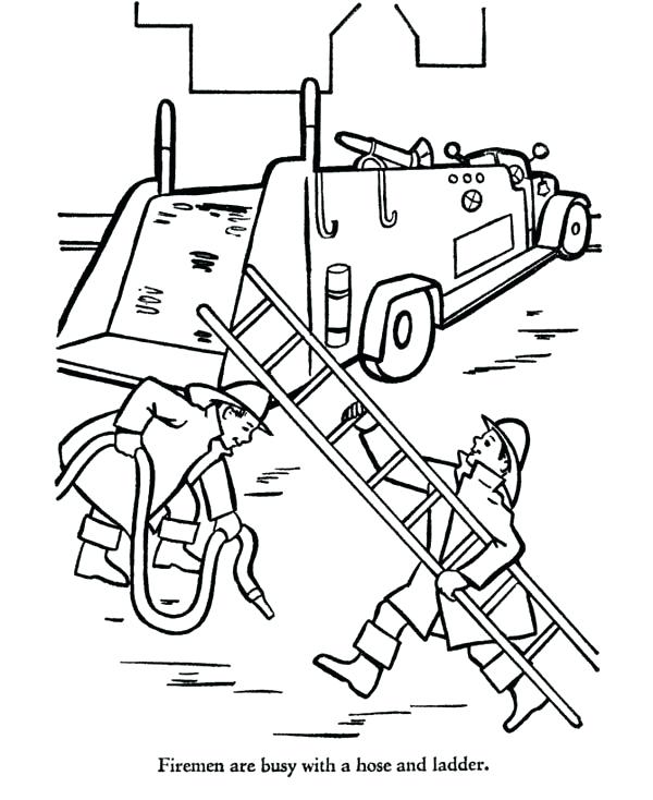 600x734 Coloring Page Fire Truck Fire Truck Coloring Pages And Fire Truck