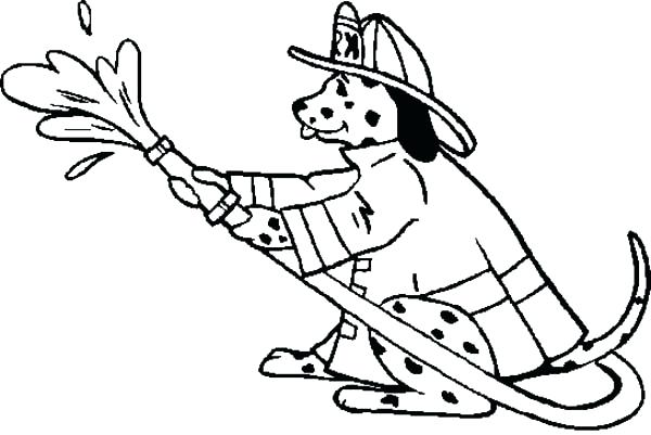 600x401 Dalmation Coloring Page