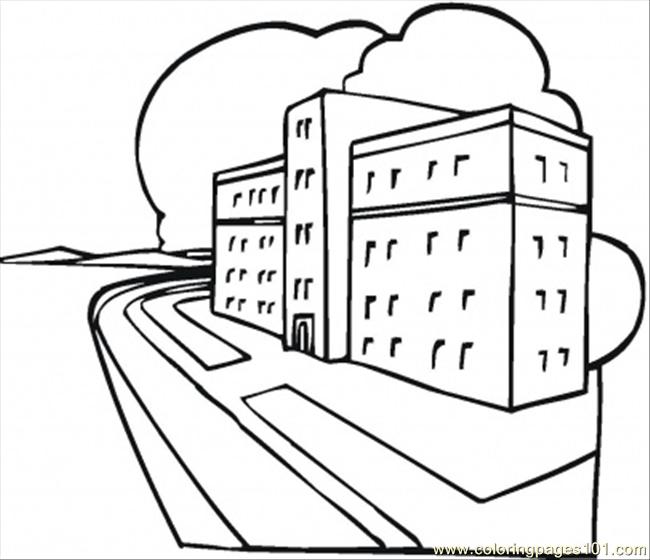 New Hospital Coloring Page 650x560 New Hospital Coloring Page