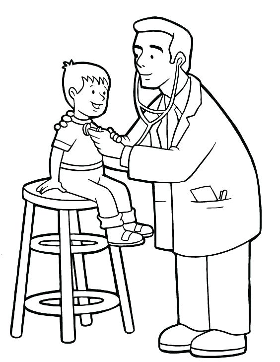 564x729 Doctor Coloring Page Doctor Coloring Page Doctor For Coloring Jobs