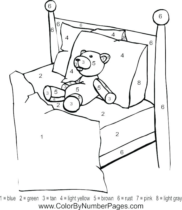 700x806 Bed Coloring Pages Hospital Bed 3 Free Printable First Aid