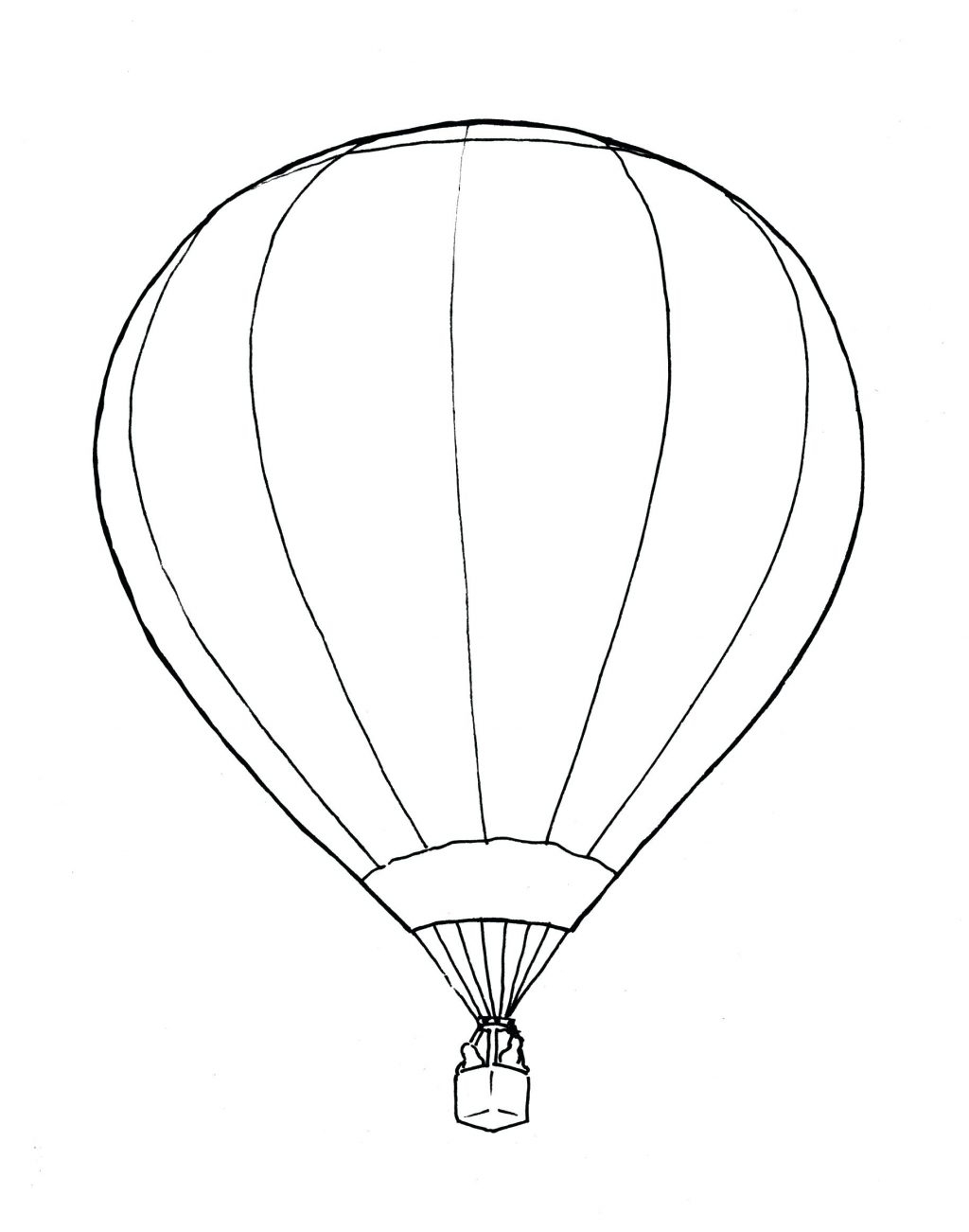 1024x1301 Hot Air Balloon Basket Coloring Page New Coloring Sheets