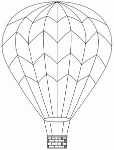227x300 Hot Air Balloon Coloring Page Free Download
