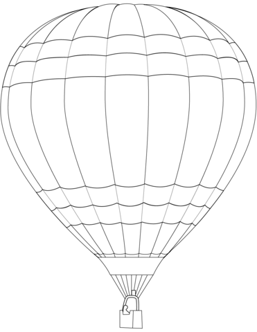371x480 Hot Air Balloon Coloring Page 27271