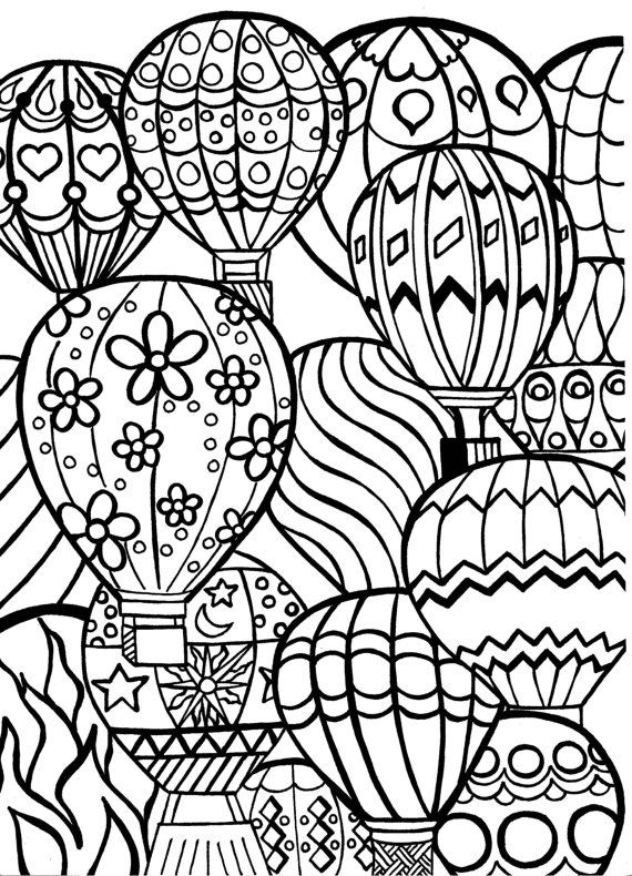 570x790 Hot Air Balloon Coloring Page 5