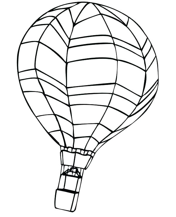 600x741 Hot Air Balloon Coloring Page Hot Air Balloons Hot Air Balloon