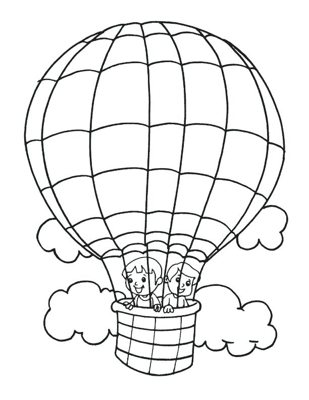 612x792 Hot Air Balloon Transportation Printable Coloring Pages Coloring
