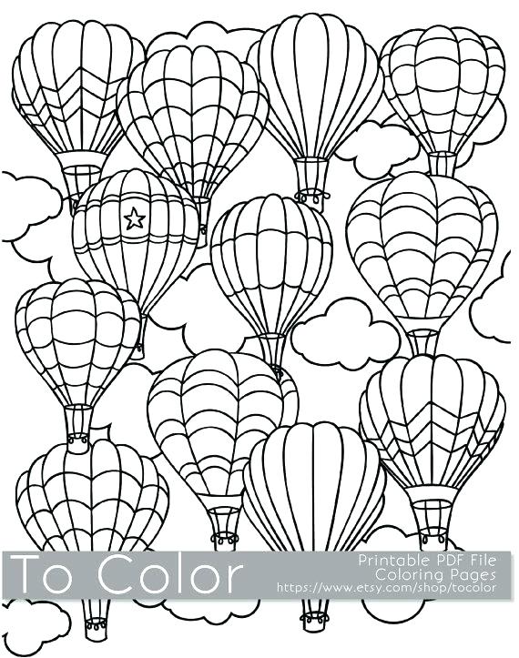570x723 Printable Hot Air Balloon
