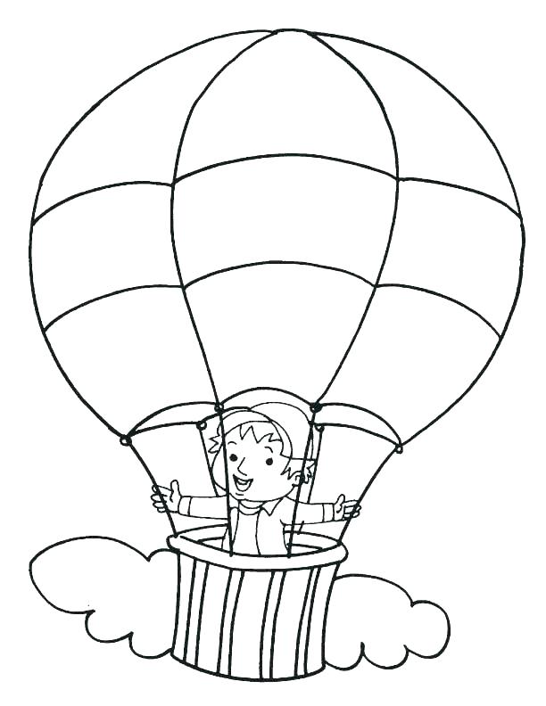 612x792 Coloring Pages Of Balloons Hot Air Balloon Coloring Pages Balloon