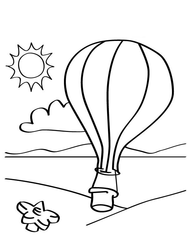 612x792 Free Printable Hot Air Balloon Coloring Pages For Kids Alauna'S