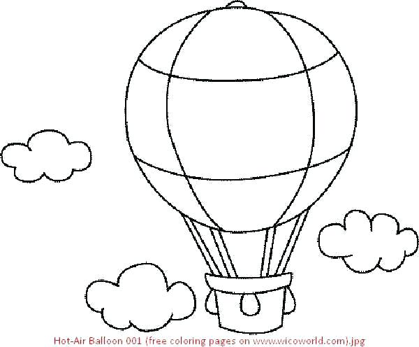 600x496 Hot Air Balloon Coloring Hot Air Balloon Coloring Book Learn