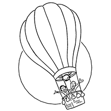 230x230 Hot Air Balloon Coloring Pages