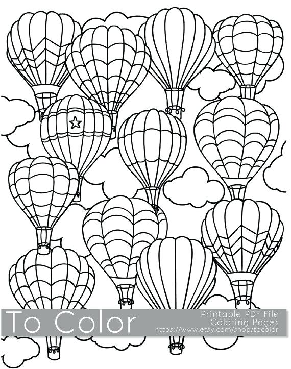 570x723 Hot Air Balloon Coloring Pages Balloon Coloring Pages Drawing Hot