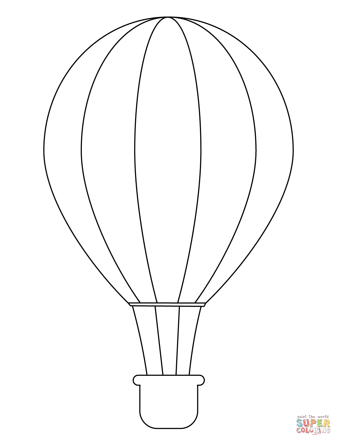 1148x1500 Simple Hot Air Balloon Coloring Page Free Printable Coloring