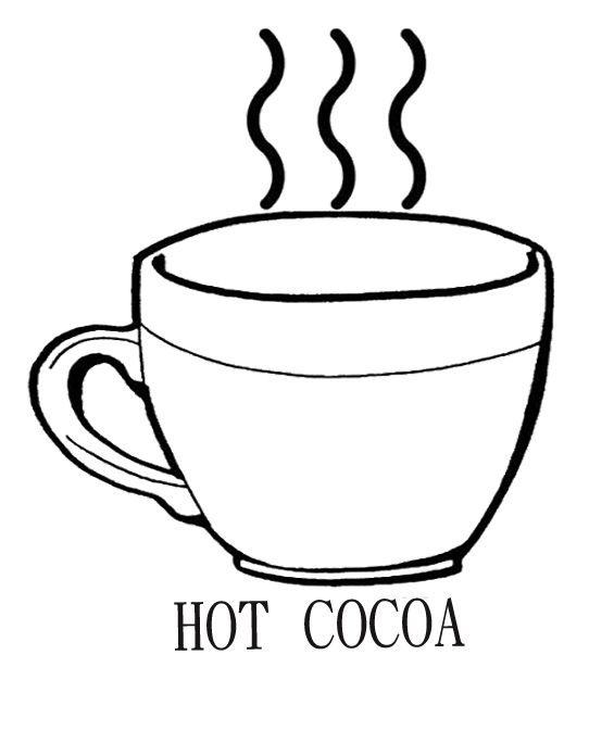 Drinking Hot Chocolate Cocoa Coloring Page Kids Coloring Pages 542x672 Drinking Hot Chocolate Cocoa Coloring Page Kids Coloring Pages