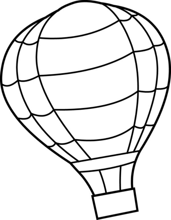 600x771 Hot Air Balloon Coloring Pages