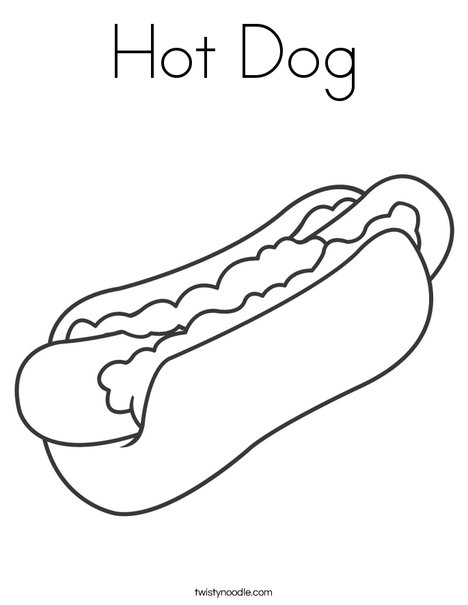 Hot Dog Coloring Page 468x605 Hot Dog Coloring Page