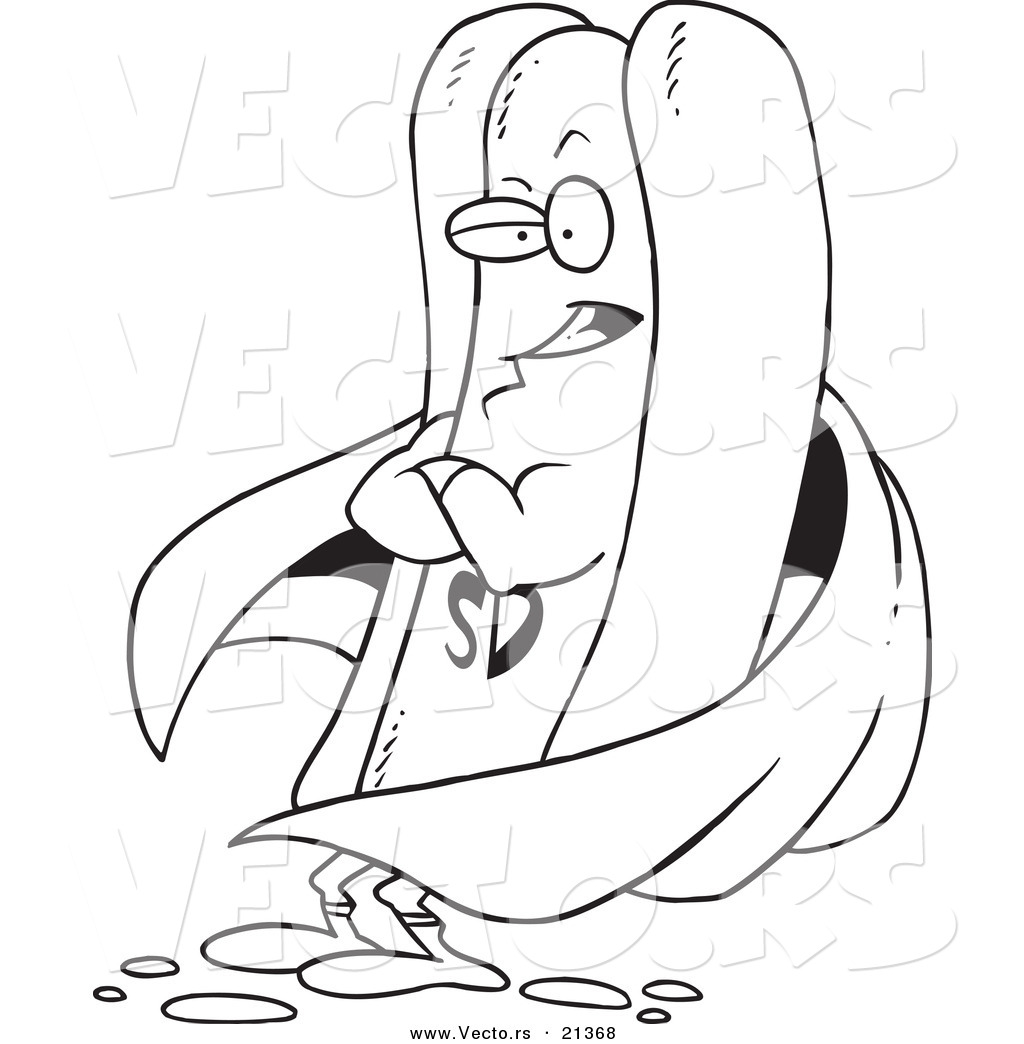 Hot Dog Coloring Page Vector Of A Cartoon Super Outlined By 1024x1044 Hot Dog Coloring Page Vector Of A Cartoon Super Outlined By