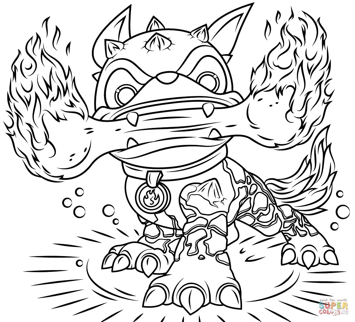 Skylanders Fire Bone Hot Dog Coloring Page Skylander Coloring Page 1166x1060 Skylanders Fire Bone Hot Dog Coloring Page Skylander Coloring Page