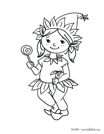 Girl Elf Coloring Pages 364x470 Girl Elf Coloring Pages
