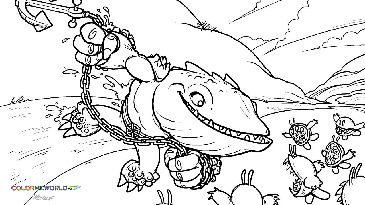Hot Head Skylander Coloring Pages