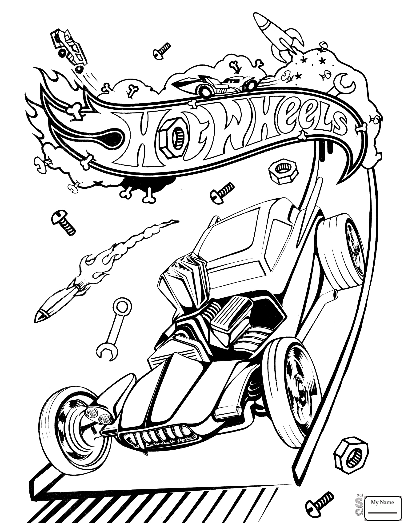 1734x2244 Hot Wheels Kaboom Coloring Pages Printable Coloring For Kids 2018