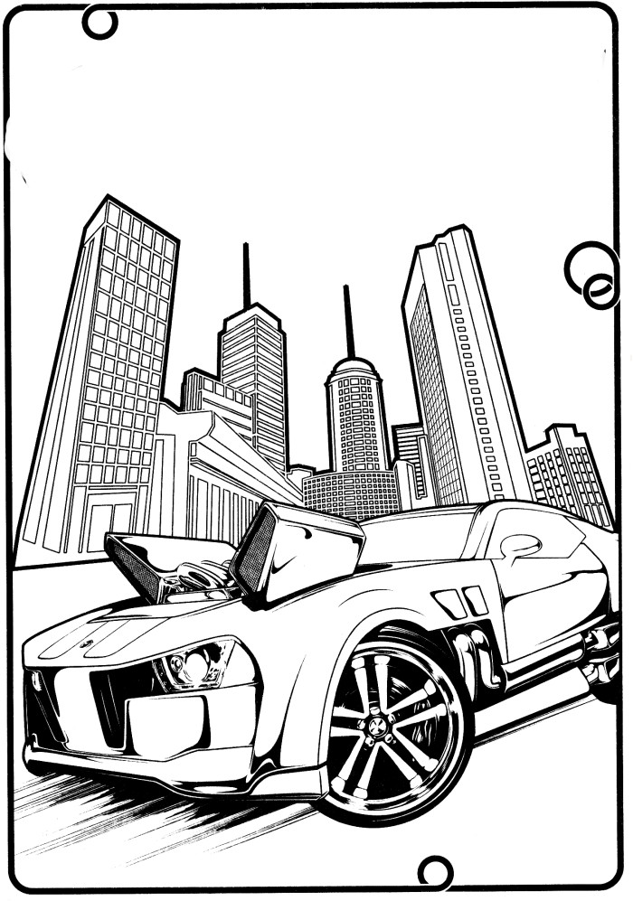 700x997 Hot Wheels Cars With The Best Machines Coloring Pages
