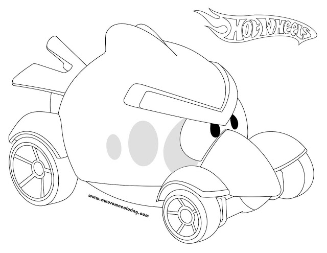 640x495 Hot Wheels Red Bird Coloring Page