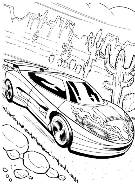 520x709 Good Looking Car Hot Wheels Coloring Page Birthday Ideas