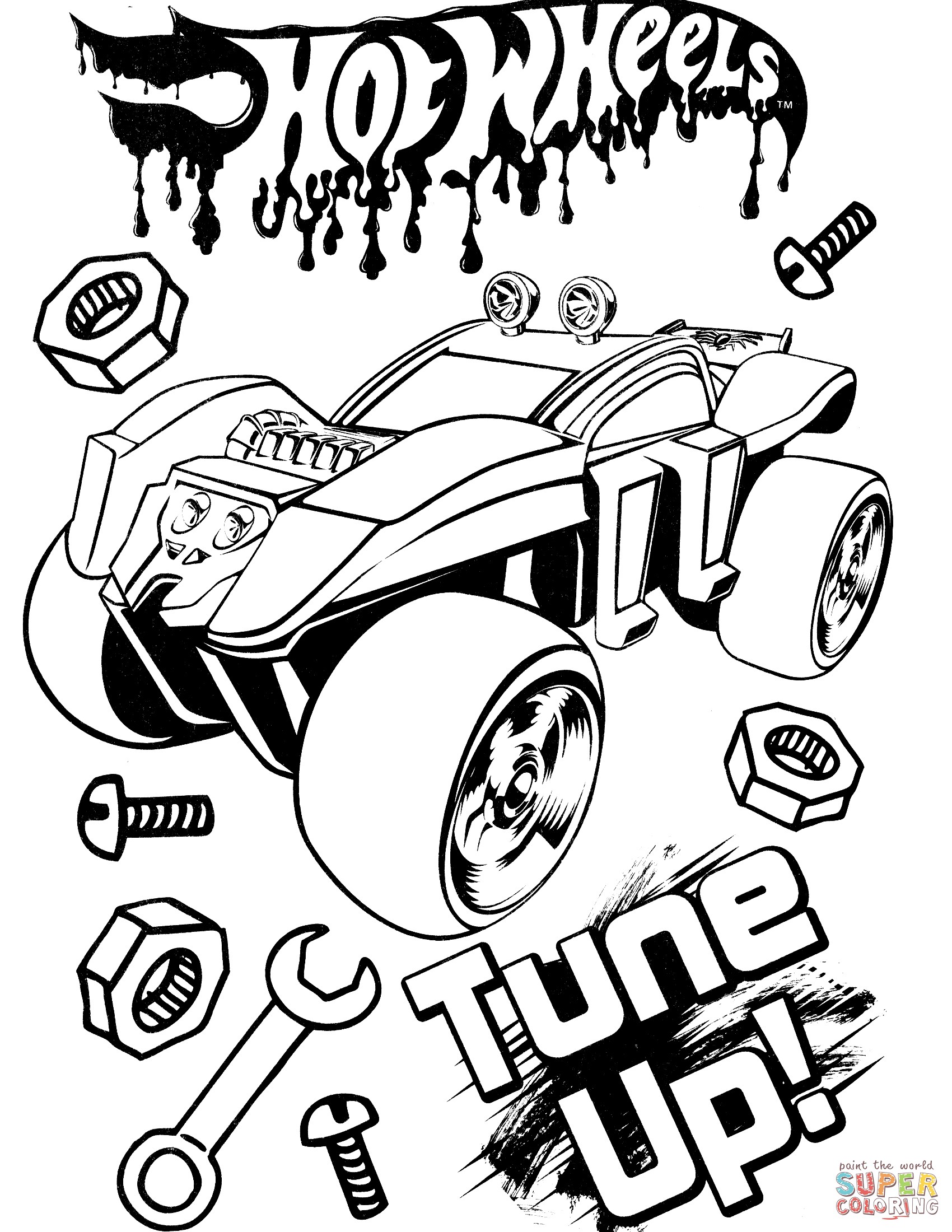 1700x2200 Hot Wheels Monster Truck Coloring Pages Free Draw To Color