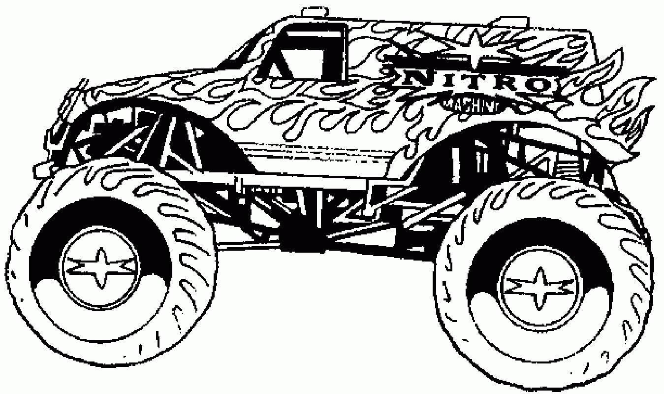 Hot Wheels Monster Truck Coloring - Hot Wheels Printable Coloring Pages 1