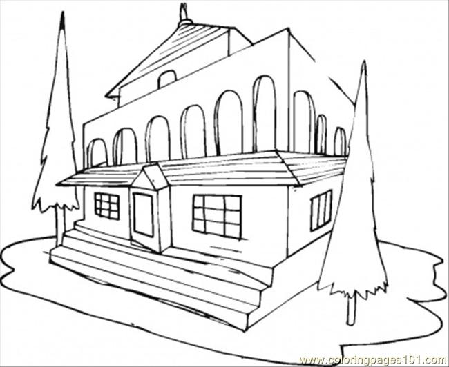 Hotel Coloring Page 650x532 Hotel Coloring Page