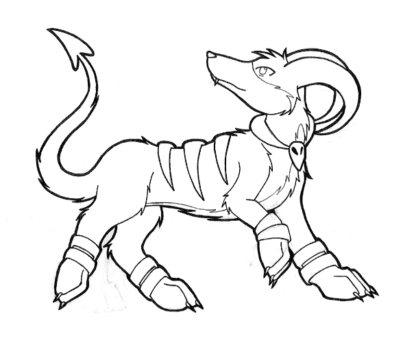 607x503 Houndoom Line Art By Mikiri Tsukiyo On Lineart