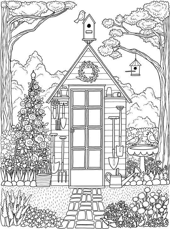 House Coloring Pages For Adults