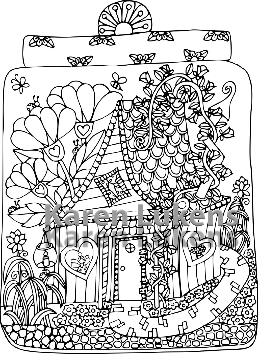 1022x1398 Fairy House Coloring Pages Acpra