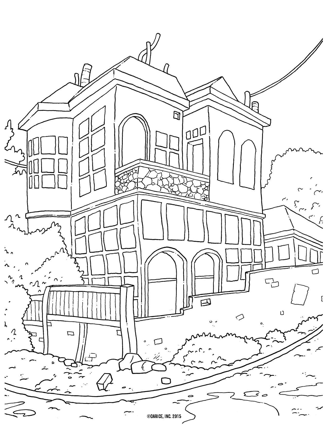 1275x1650 Inspiration House Coloring Pages For Adults