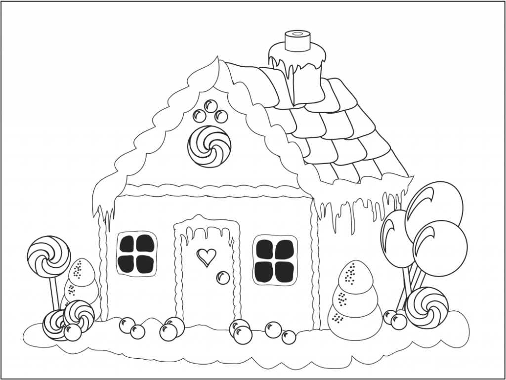 1024x769 Free Printable House Coloring Pages For Kids Gingerbread, Free