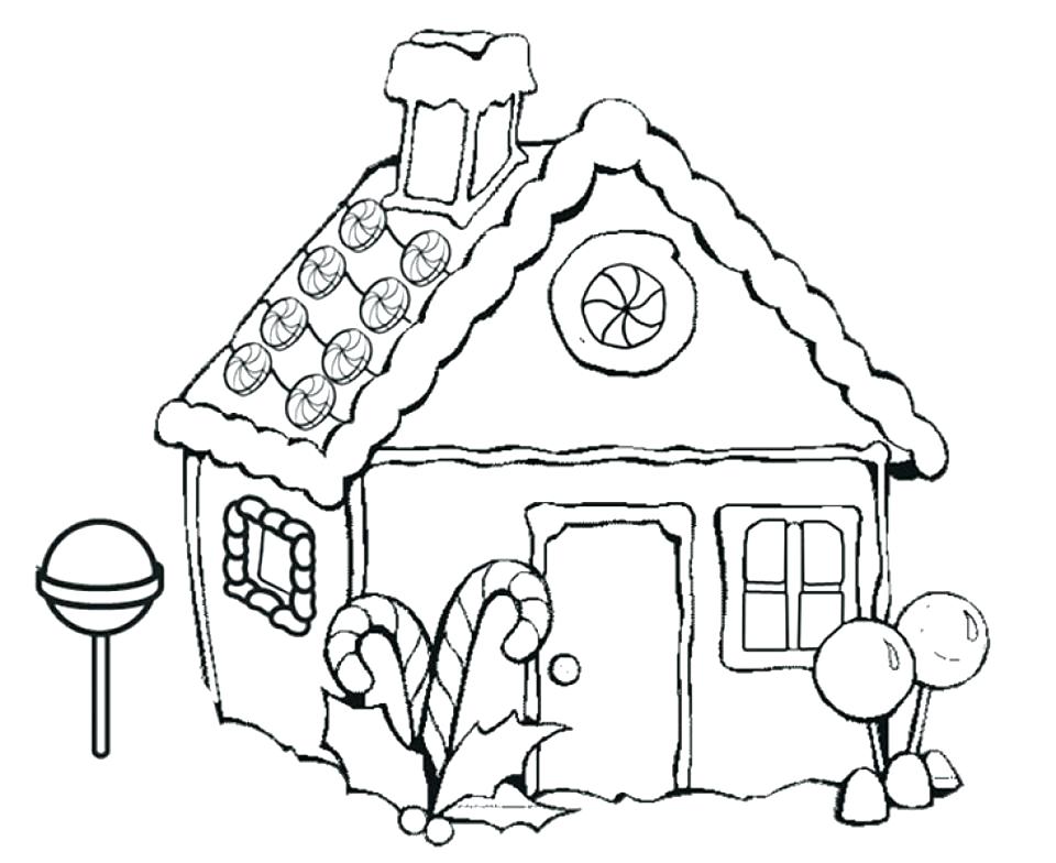 960x784 House Coloring Pages Printable House Color Page Free Gingerbread